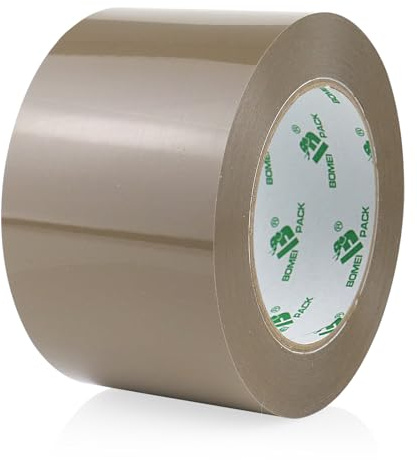 BOMEI PACK Braun 72mmx100m Paketklebeband Klebeband Packband Verpackungsband Kartonband 100m Verpackungsmaterial für Pakete und Karton Packband mit hoher Klebkraft in Profi-Qualität