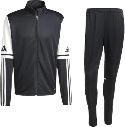 Addias Trainingsanzug Herren schwarz weiß Squadra 25 Gr/3XL - Sportbekleidung Set