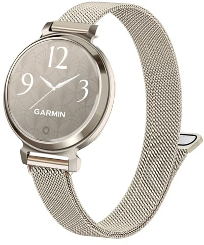 ZOCOVIN Metal Bands Compatible with Garmin Lily 2 / Lily 2 Active Watch Band, Quick Release Stainless Steel Mesh Replacement Wristband Strap for for Garmin Lily 2 Women