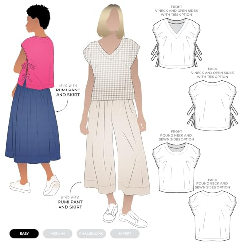 Style Arc Sewing Pattern - Rumi Woven Top (Sizes 04-16)