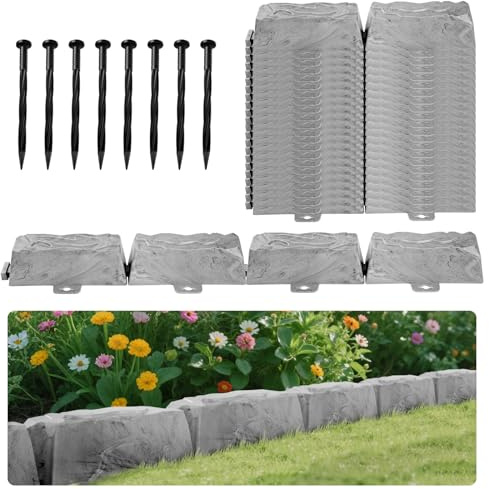 JUOIFIP 16 Pack Garden Landscape Edging Borders,Lawn Edging for Landscaping