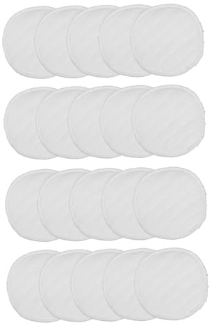 UKCOCO Coppette Riutilizzabili Bianco e in Cotone Assorbilatte 20 Morbide Confortevoli per Allattamento per Postpartum