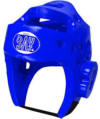 BAY® KLS Kopfschutz Kopfschützer Headguard Kampfsport, Kickboxen, Taekwondo, Taek Kwon Do, TKD, blau, Größe M