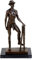 Kunst & Ambiente - Erotische Bronzefigur - Nackter Mann mit Hut und Stiefeln - signiert - M. Nick - Gay Skulptur - Männer Akt - Deko Figuren