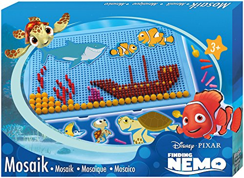 Lena 35566 - Mosaik Set Disney Nemo, Platte ca. 28 x 19 cm, Steckergrößen 0,5 cm und 1 cm