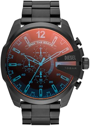 Diesel Mega Chief Watch for Men, Chronograph Men's Watch