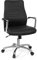 hjh OFFICE 720006 Chefsessel TEWA Kunstleder Schwarz/Chrom moderner Bürostuhl, niedrige Rückenlehne ergonomisch