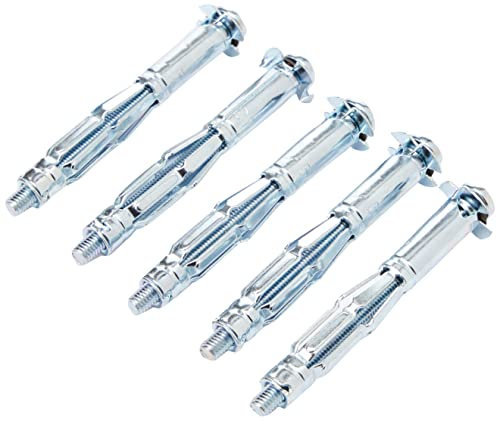 AHC K-ZPCW565B5 M5 x 65 mm Interset Hollow Wall Anchor and Zinc Plated Screw - Zinc/Clear (Pack of 5)