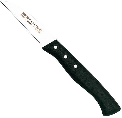 Nogent 3 Etoiles 02101B Couteau d' Office Expert 6,5 cm, Noir