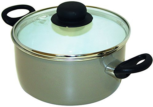 Beka 14391244 émaillé Faitout avec Couvercle Taupe 24 cm