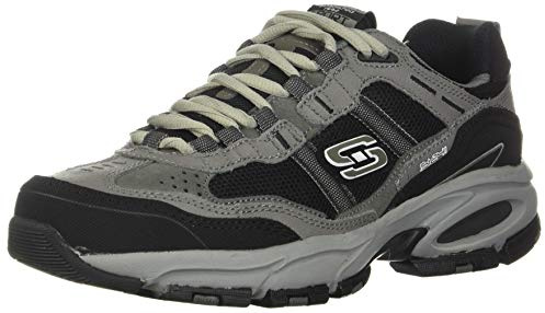 Skechers Men's Vigor 2.0 Trait Sneaker, Charcoal Black, 7.5 UK