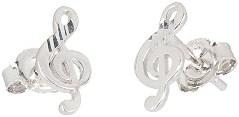 Ohrstecker Violinschlüssel/Notenschlüssel 925er Silber - Schönes Geschenk für Musiker mit Geschenkverpackung