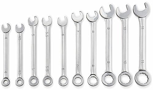 Donau Elektronik 940 Mini-Ringschlüssel-Set, Mehrfarbig, 10 Stück