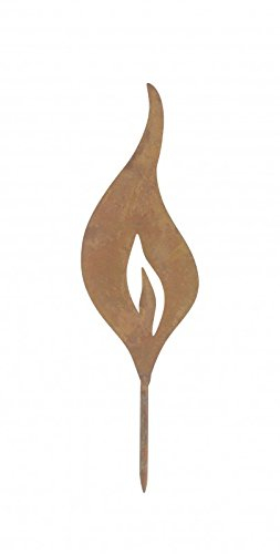 Unbekannt Flamme Zum Stecken Stecker Flamme Gartenstecker Rost Deko Gartendeko Medium