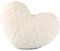 CelinaTex Rose Dekokissen Herz 40 x 25 cm weiß Plüsch Sofakissen Kuschelkissen Herzkissen