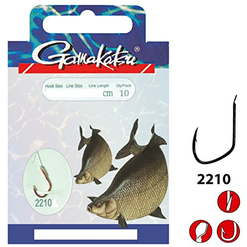 Gamakatsu Haken Bkg-2210S Brassen 60 cm Hakengröße 8