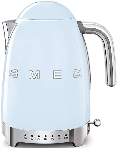 Jug Kettle, LED Display, 7 Temperature Settings, Acoustic Alarm, 3KW, 1.7L, Pastel Blue