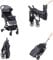 Kidmeister Reisebuggy Reise- Sport C-3D Sportwagen mit Liegefunktion Kinderwagen Jooger Grau ideal für den Urlaub