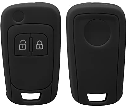 kwmobile Accessoire clé de Voiture Compatible avec Opel Chevrolet clé de Voiture 2-Bouton - Coque en Silicone Souple pour Clef de Voiture Noir