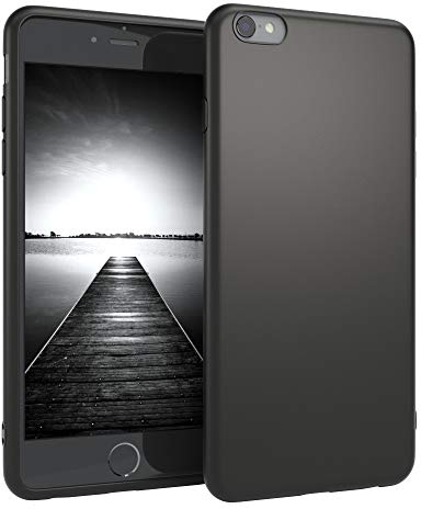 EAZY CASE Handyhülle Silikon mit Kameraschutz kompatibel mit iPhone 6 / 6S in Schwarz Matt, Ultra dünn, Slimcover, Silikonhülle, Hülle, Softcase, Backcover