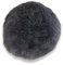 Leibersperger Felle Lammfell Sitzkissen rund Ø 40cm – Echtes Merino Lammfell – rutschfest – Gemütlich und wärmend – Optischer hingucker – Lange Haltbarkeit (anthrazit)