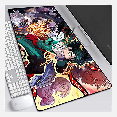 IGIRC Mauspad My Hero Academia One 's Justice 900X400mm Mauspad, Perfekte Präzision und Geschwindigkeit Gaming-Mauspad mit 3 mm starker Unterseite, für Notebooks, PC, L