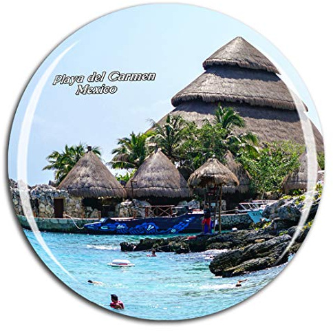 Weekino Mexiko Xcaret Playa del Carmen Kühlschrankmagnet 3D Kristallglas Touristische Stadtreise City Souvenir Collection Geschenk Starker Kühlschrank Aufkleber