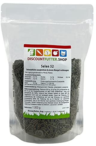Selen 52 (organisch) für Pferde (1kg - pelletiert) ohne Getreide und Zuckerzusatz