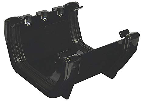 FloPlast - Square Line Gutter Union Bracket 114mm Black