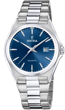 Festina Herren Analog Quarz Uhr mit Edelstahl Armband F20552/3