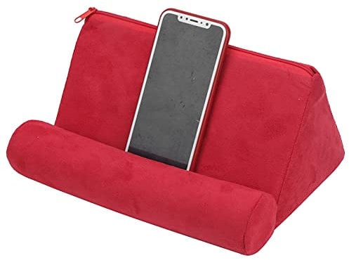 Support d'oreiller pour Téléphone Portable/Tablette/Livre/Liseuses électroniques, Support Multi-Support en Daim Support de Lit Oreiller Support de Lecture de Tablette