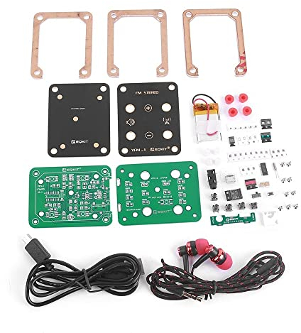 Kit de receptor de radio FM, radio estéreo, kit de bricolaje 76-108 MHz AM FM Radio FM Proyecto de soldadura Kit para soldar, aprender y educar en el hogar