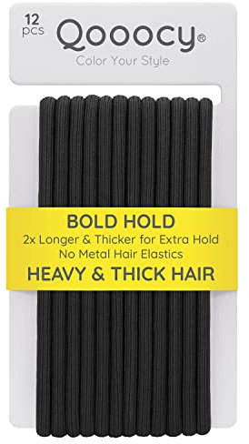 Qooocy Hair Ties, Black