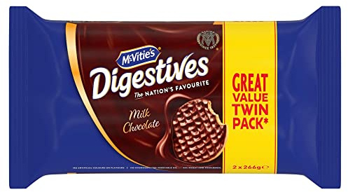 McVitie's Digestives Milk Chocolate, 2 x 266g