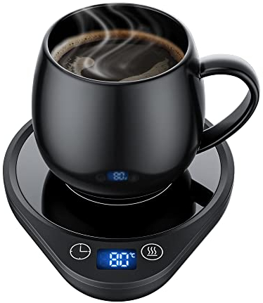 BTOYM Chauffe-Tasse à café avec 3 réglages de température Chauffe-Boissons électrique Arrêt Automatique, Chauffe-café, thé et Lait pour Bureau à Domicile (Pas de Tasse)