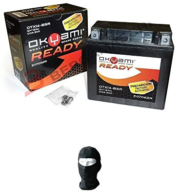 Kompatibel mit BMW R GS Adventure (K255) 1200 2006 – 2009 Batterie OKYAMI bereits einsatzbereit, OTX14-BSR Ladung versiegelt in der Fabrik 12 Ah Ampere 12 Volt