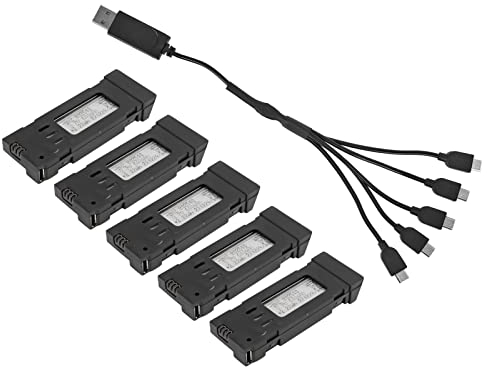 Pièces de Rechange pour Quadricoptère RC, Batterie au Lithium de Drone de Protection Contre Les Surcharges Légères Noires 3.7V 600mAH pour JY019