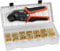 PEBA Set Pinza Crimpatrice, con 14 Tipi di 2.8/4.8/6.3mm Terminali Elettrici, Pinza Crimpatrice Capicorda per 0,25-2,5 mm² Connettori Elettrici, Capicorda a Crimpare,Pinza a crimpare - Crimper Tool