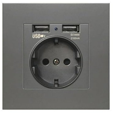 Presa da parete con telecamera spia WiFi 1080P e 2 porte USB 5V 2A