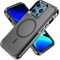 Loyhee Magnetische Hülle für iPhone 13 Pro Max mit MagSafe, Militärschutz Stoßfest Anti-Rutsch Handyhülle Weiches TPU-Futter + Kratzfeste PC Rückseite Schutzhülle - Schwarz