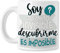 BAOBAB REGALOS Soy Tu AMIGO INVISIBLE descubrirme es Imposible - REGALO TAZA AMIGO INVISIBLE - Taza original para regalar en Navidad con frase y dibujo, ideal desayuno. Cerámica blanca