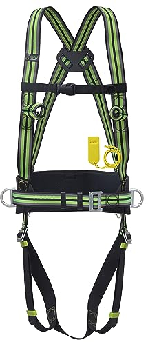 Kratos Safety Zweipunkt Auffanggurt mit Haltegurt und Signalpfeife, bis 140kg, PSA, EN358/361