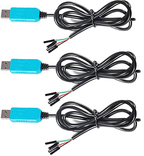 Youmile 3 Pz PL2303TA Cavo seriale da USB a TTL RS232 Cavo di ricarica per console di risoluzione dei problemi compatibile con Raspberry Pi per Win XP / per VISTA/7/8/8.1
