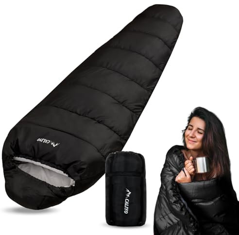 CALIYO Schlafsack Outdoor Schlafsack Winter -10°C bis 10°C, Mumienschlafsack Wasserabweisend Windschutz und Ultraleicht, Sleeping Bag für Reise Zelten Camping Outdoor Camping oder Indoor.