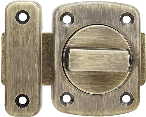 ZiYuya loquets rotatifs pour porte, Sécurité loquet verrous Verrou de porte de salle de bain Verrou de fenêtre de cabinet pivotant Verrou de sécurité à loquet Verrou de salle de bain bronze vert