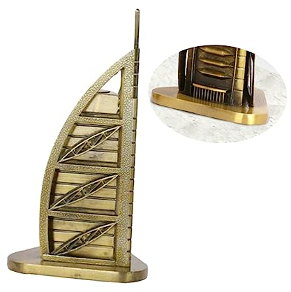 Cabilock Statues en Métal Décoration De Mariage Al Arabe Puzzle De Bâtiment 3D Décor De Bureau Figurines Fleurs De Fraise Cadeau Artificiel Statue Artisanat Gadgets Bol De Coquille