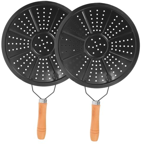 ABOOFAN 2pcs Insulation Pads Diffusers for Home Flame Diffuser Table Top Tripod Flame Simmer Plate Stove Jug Milk Insulation Mats Coffee Pads Home Coffee Insulation Pad Wooden Iron