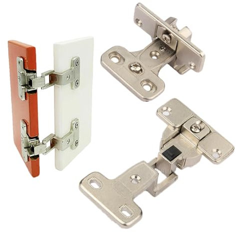 TAIQIAOLE Lot de 4 charnières de placard d'angle à angle de 270 degrés pour armoire, bibliothèque, meuble TV, porte pliante, charnières d'angle