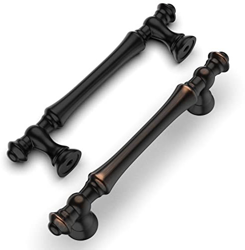 Amerdeco 6 Stück Vintage Schrankgriffe Öl rieb Bronze Griffe Möbel Möbelgriffe 96 mm Lochabstand Türgriffe küche Schubladengriffe küchengriffe Vintage Griffe für Bronze Küchenschränke……