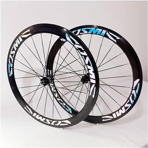 NBTRXWAFR 700C Rennrad Felge Laufrad Set, Hinterrad Vorderrad 50Mm Disc-Brakes 20H,Gerader Zug Dichtung Lager Schnellspanner Fahrrad-Laufradsatz, 8-11 Geschwindigkeit